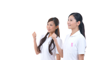 看護師　ガッツポーズ