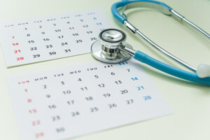 カレンダーと聴診器